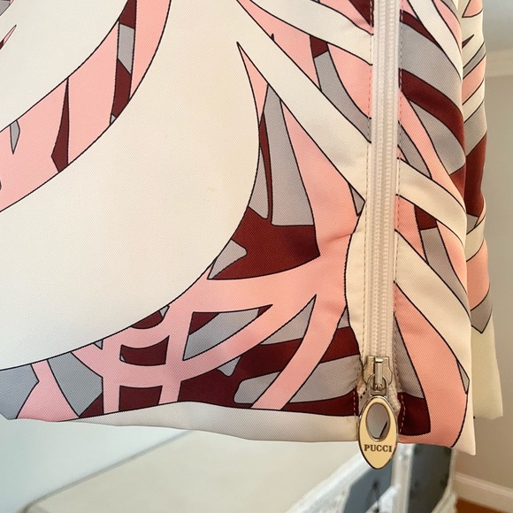 EMILIO PUCCI Colorful Pink LOGO Dress Mini Skirt RARE Style - Picture 3 of 8